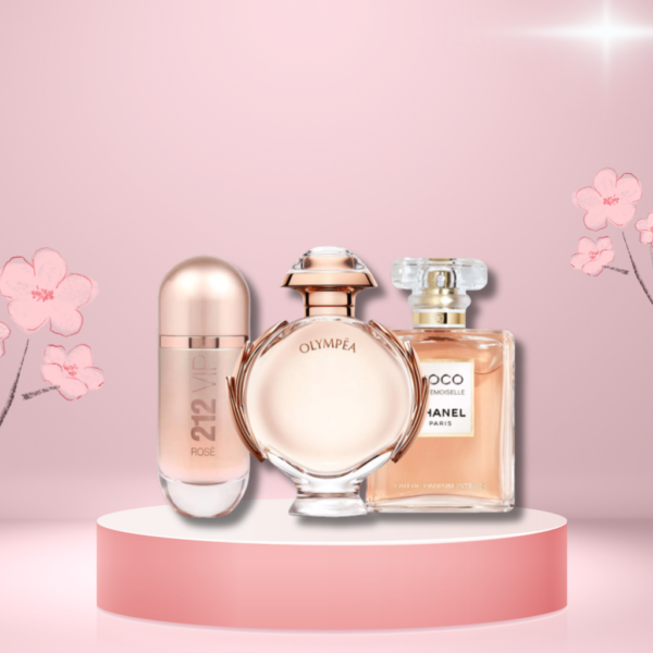 Set de 3 Perfumes 212 Vip Rosé + Olympéa + Coco Mademoiselle 100ml