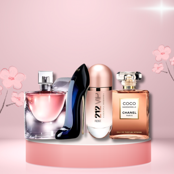 Set de 4 Perfumes 212 VIP Rosé + La Vie est Belle + Mademoiselle + Good Girl 100ml
