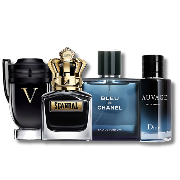 Set de 4 Perfumes Sauvage + Scandal + Bleu de Chanel + Invictus 100ml - Image 2