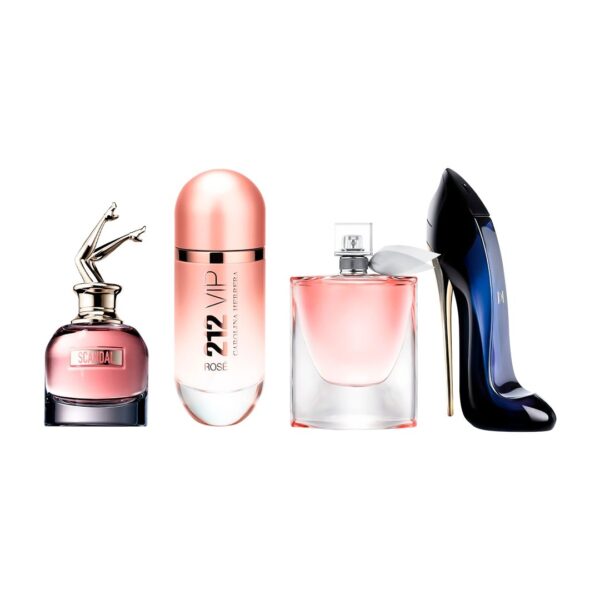 Set de 4 Perfumes Scandal + 212 VIP Rosé + La Vie est Belle + Good Girl 100ml - Image 2