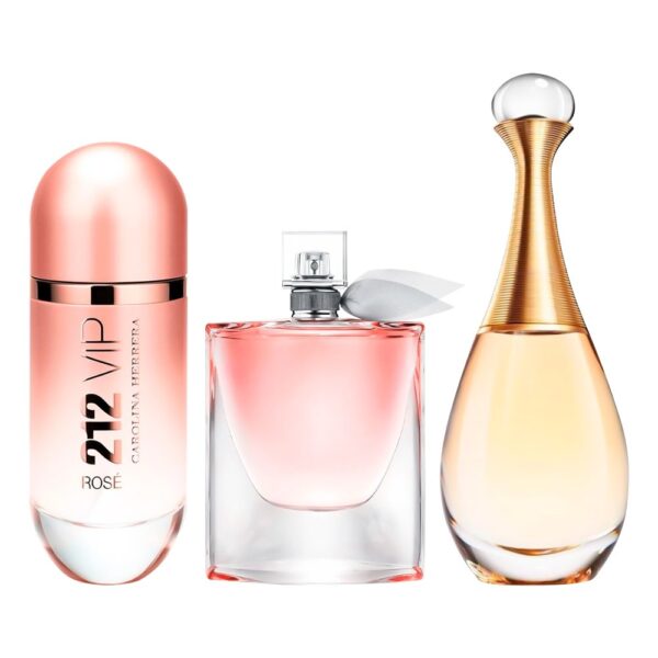 Set de 3 Perfumes 212 VIP Rosé + La Vie Est Belle + J'adore 100ml - Image 2