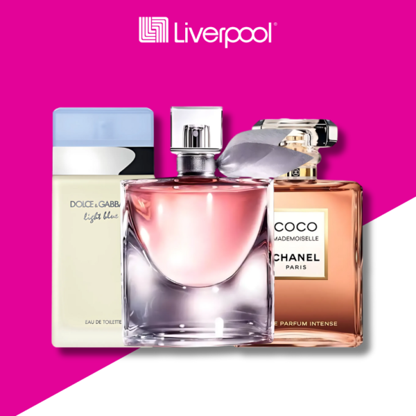 Set de 3 Perfumes Light Blue + La Vie Est Belle + Mademoiselle 100ml