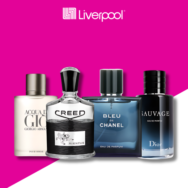 Set de 4 Perfumes Giorgio Armani + Creed + Sauvage + Bleu de Chanel 100ml