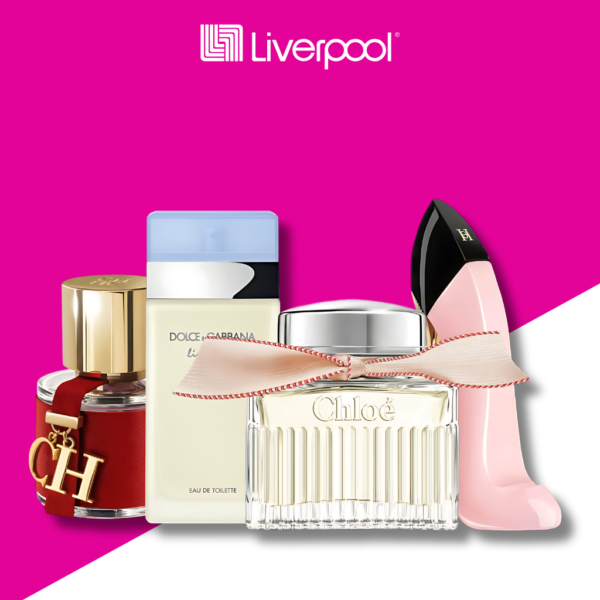 Set de 4 Perfumes Good Girl Blush + Chlóe + Light Blue + Carolina Herrera CH 100ML