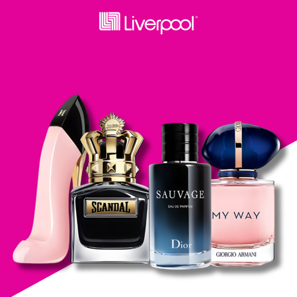 Set de 4 Perfumes Good Girl Blush + Scandal + Sauvage + My Away 100ml