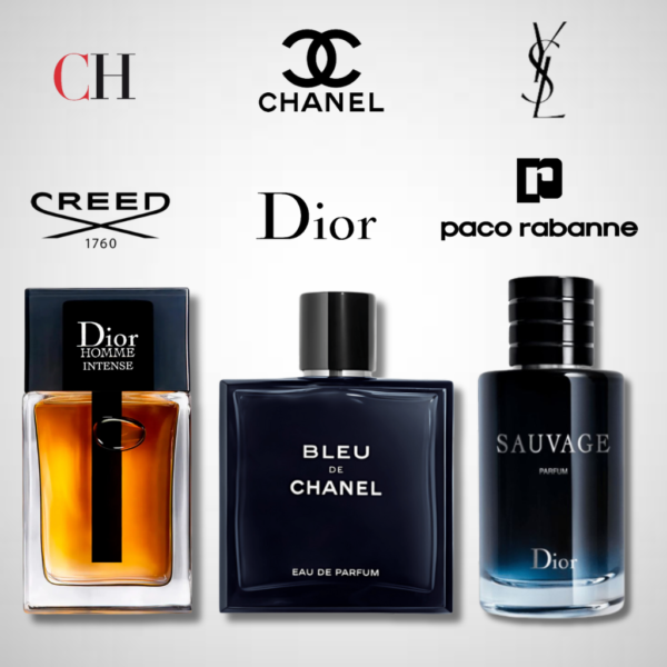Set de 3 Perfumes Dior homme intense + Sauvage + Bleu de Chanel 100ml